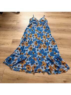 BOG Collective Floral Sundress Blue Women's M
